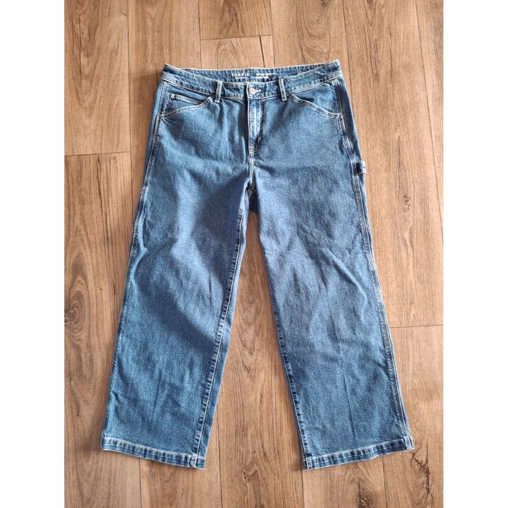 Torrid High-Rise Carpenter Classic Denim Utility Style Jeans Women 14R 38x29